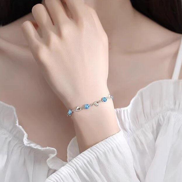 Beating Heart Necklace Light Extravagant Love Heart Ocean Heart Clavicle Chain Jewelry Suit