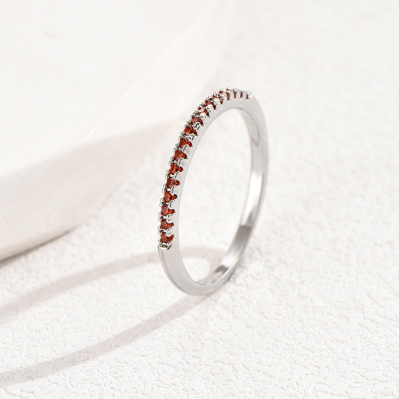 Fashion Micro-inlaid Zircon Ring Female Niche