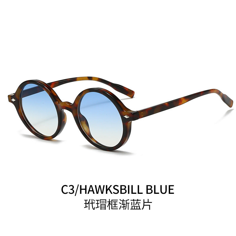 Retro Oval Sun Glasses Y2g Pure Champagne Sunglasses Female Cross-border Fashion