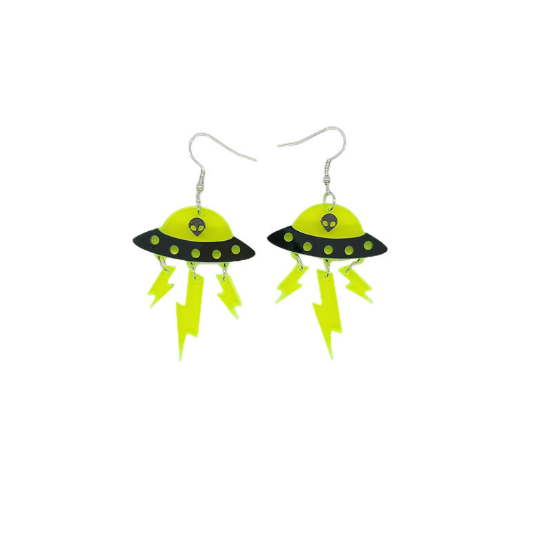 Acrylic Alien Personalized Earrings