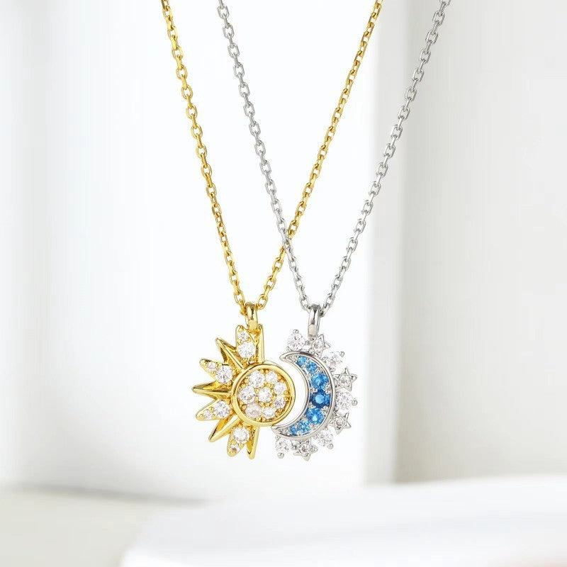 Moon And Sun Couple Necklace Stylish Clavicle