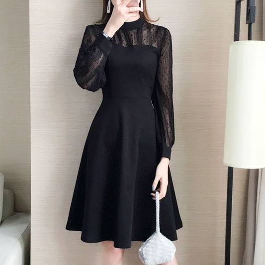 Slimming Long Sleeve Lace Underdress