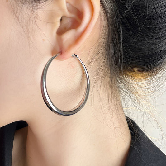 Simple Exaggerated Temperamental Big Circle Earrings Women