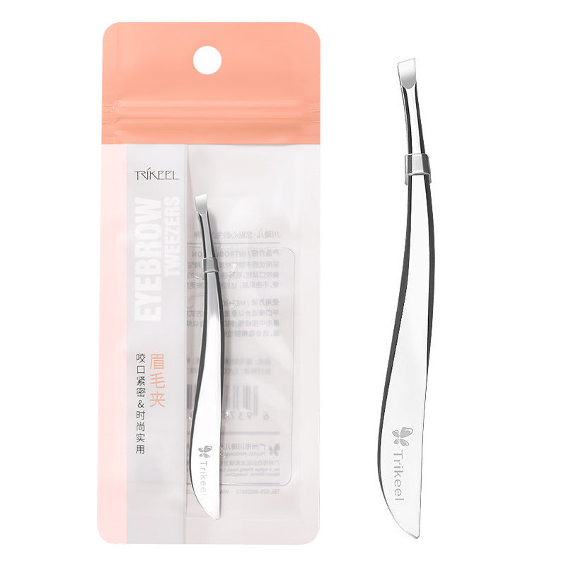 Willow Leaf-shaped Eye Tweezer Beard Pulling Tweezers Stainless Steel Eyebrow Tweezers