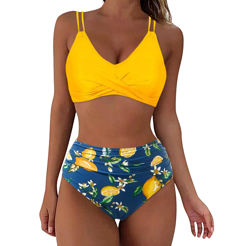 Women's Printed European And American Bikini Set