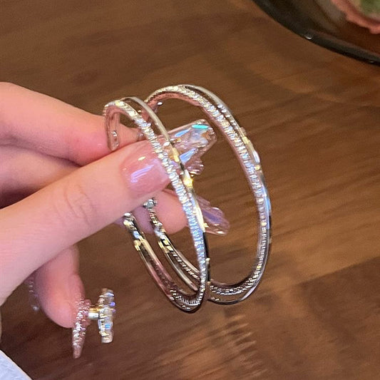 European And American Exaggerated Big Hoop Earrings Women's Unique Niche