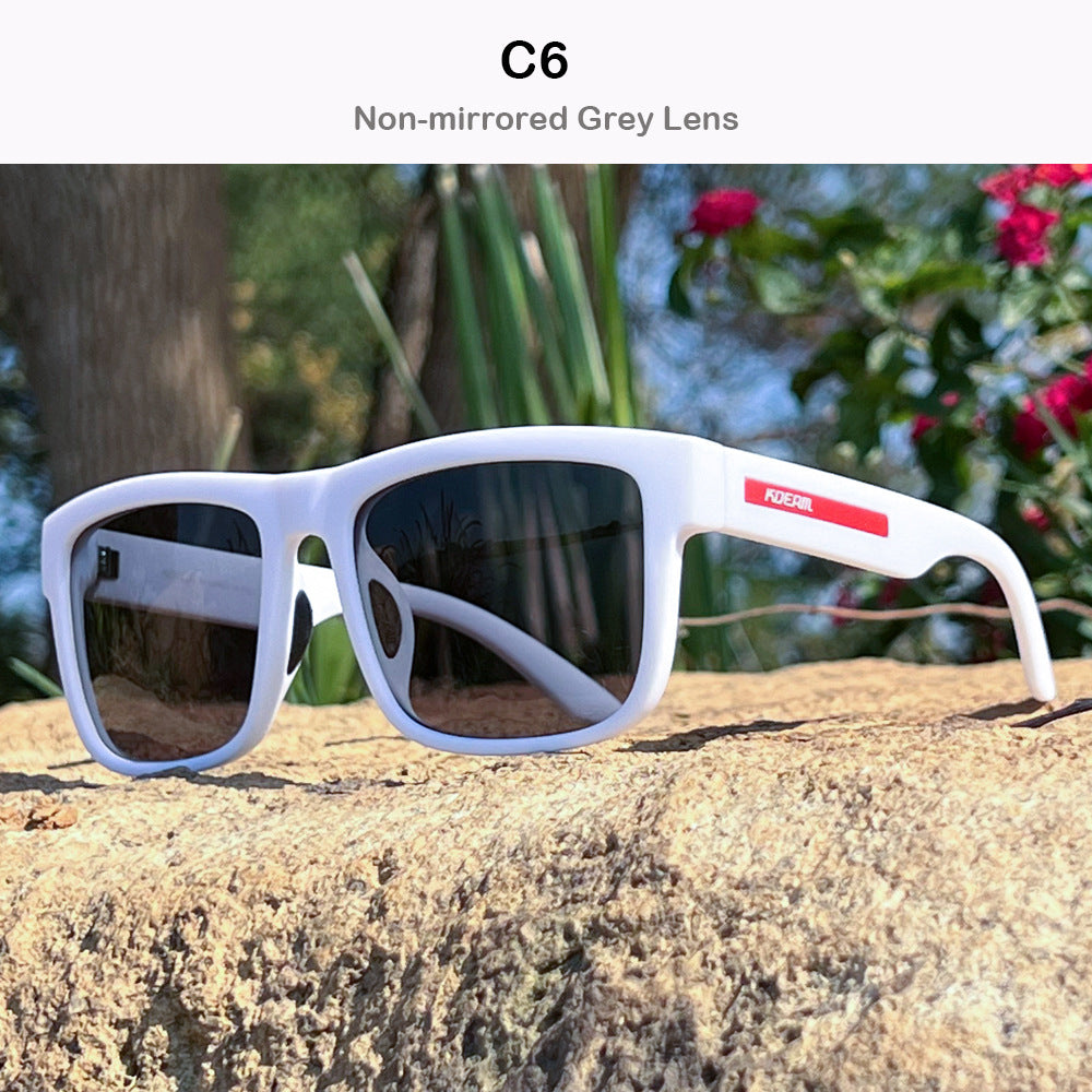 Square Polarized Sunglasses Large Frame Cover Face Men's And Women's Travel Glasses