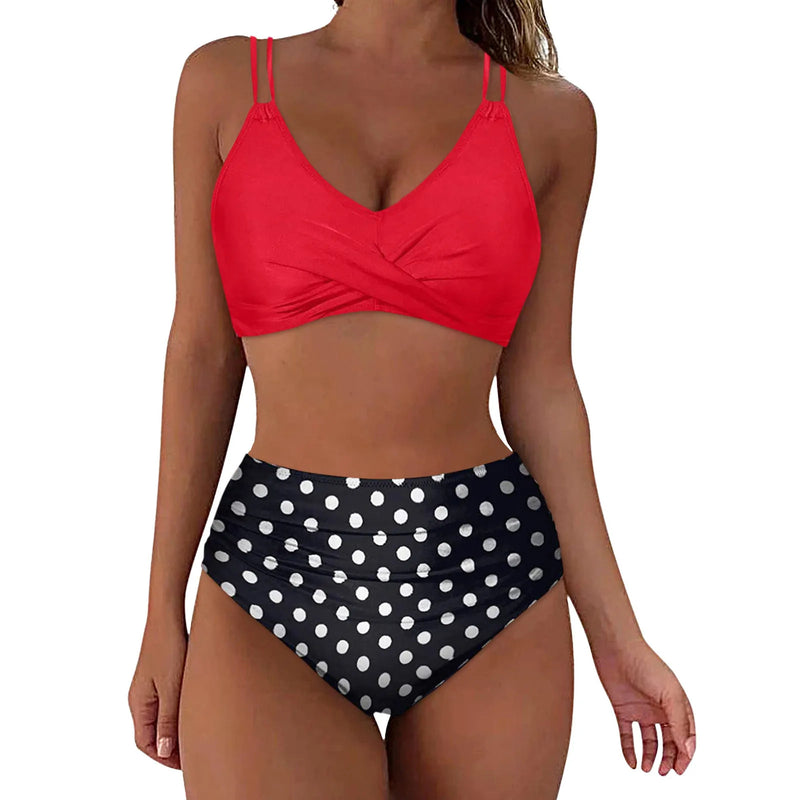 Women's Printed European And American Bikini Set