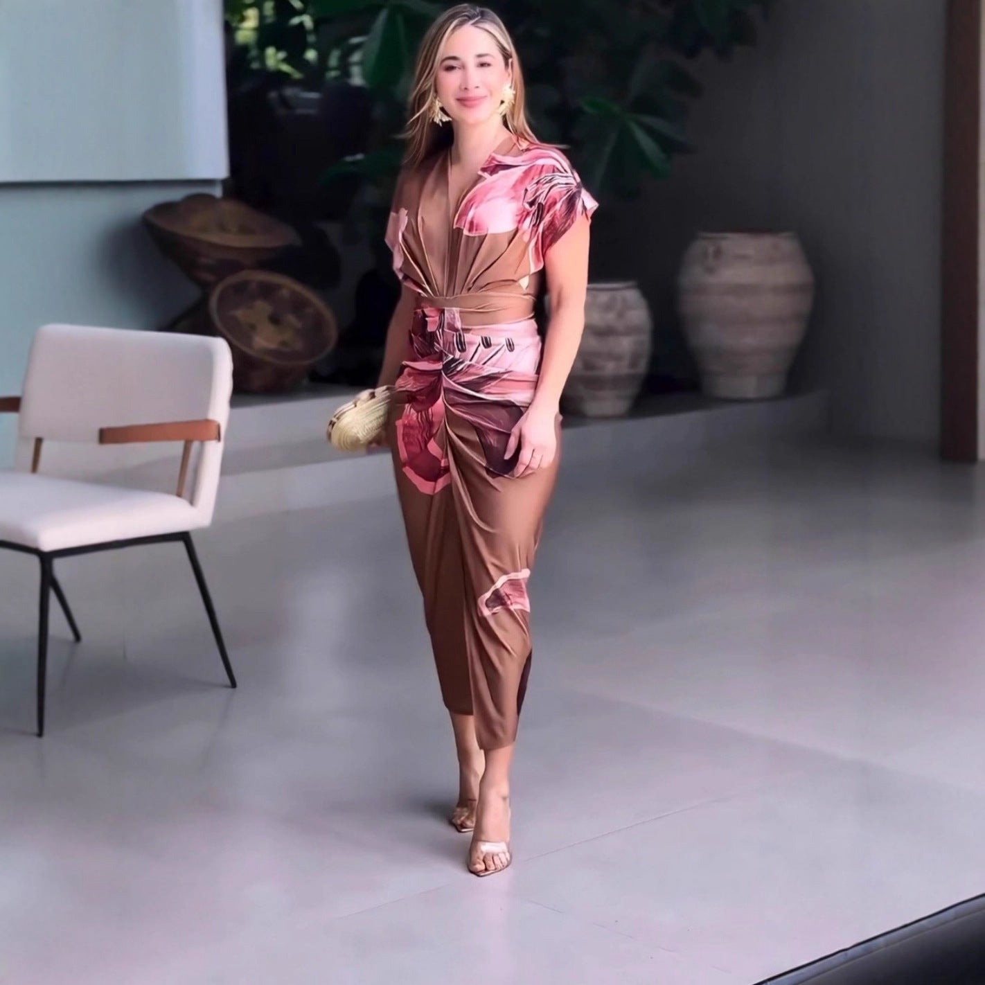 Fashionable Elegant Printed Dress For Women