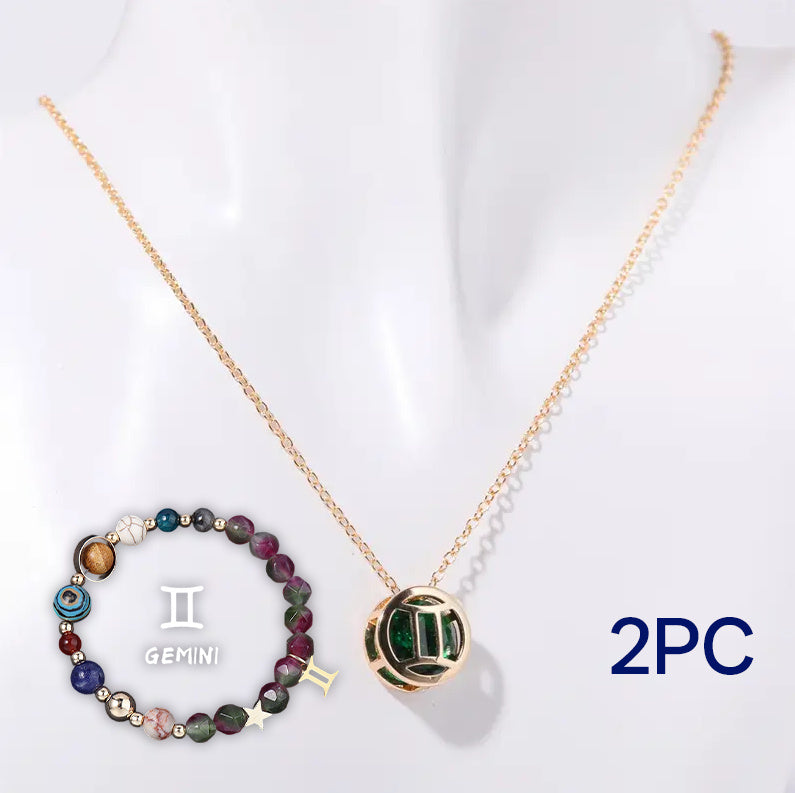 Natural Stone Beaded Necklace Set