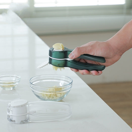 Kitchen Gadgets Multifunctional 2-in-1 Garlic Press Household Garlic Masher
