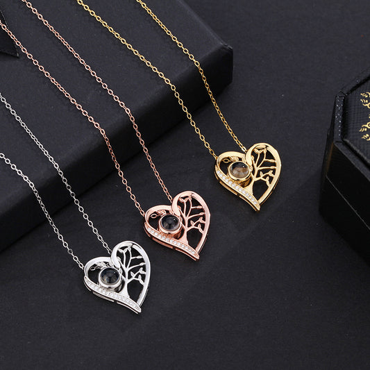 Romantic Love Tree  Languages I Love You Necklace