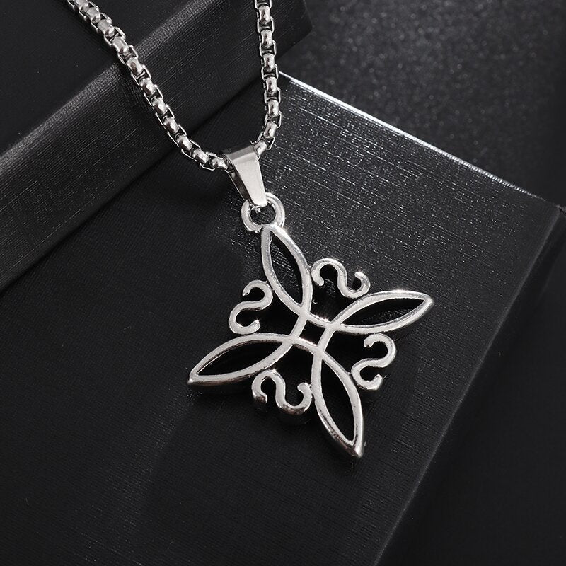 Sweet Classic Witch Knot Bracelet Ring Women's Stainless Steel