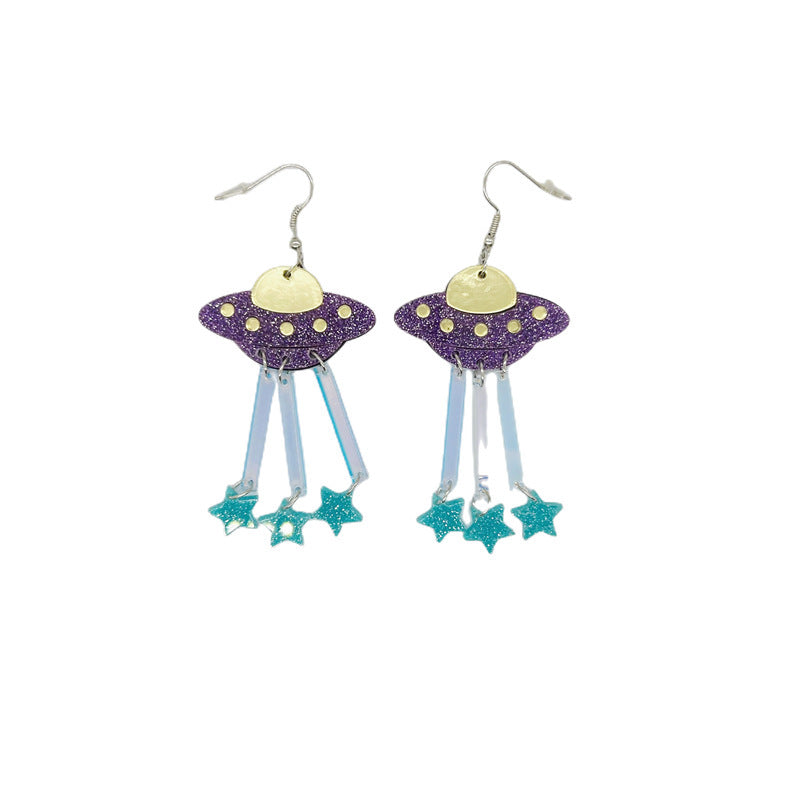 Acrylic Alien Personalized Earrings