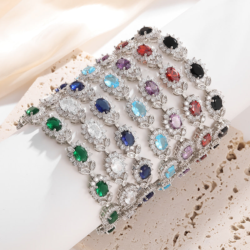 Personality Trend Women's Simple Inlaid Zircon Bracelet