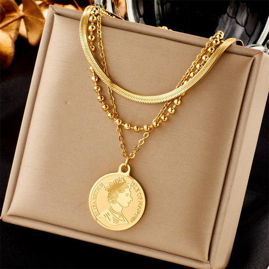 Special-interest Design Fashion Creative Personality Versatile Multi-layer Chain Bead Necklace