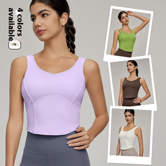 Slim Fit Beauty Back Yoga Vest All-matching