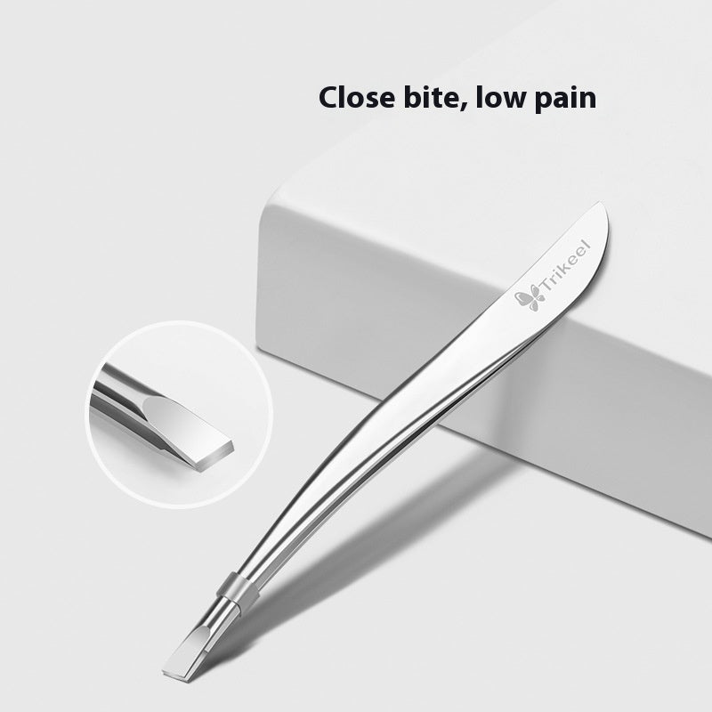 Willow Leaf-shaped Eye Tweezer Beard Pulling Tweezers Stainless Steel Eyebrow Tweezers