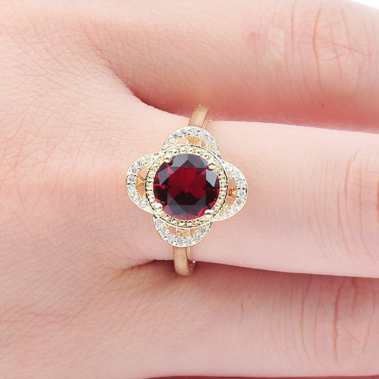 Copper Inlaid Zircon Ring For Men And Women