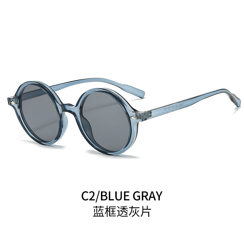 Retro Oval Sun Glasses Y2g Pure Champagne Sunglasses Female Cross-border Fashion