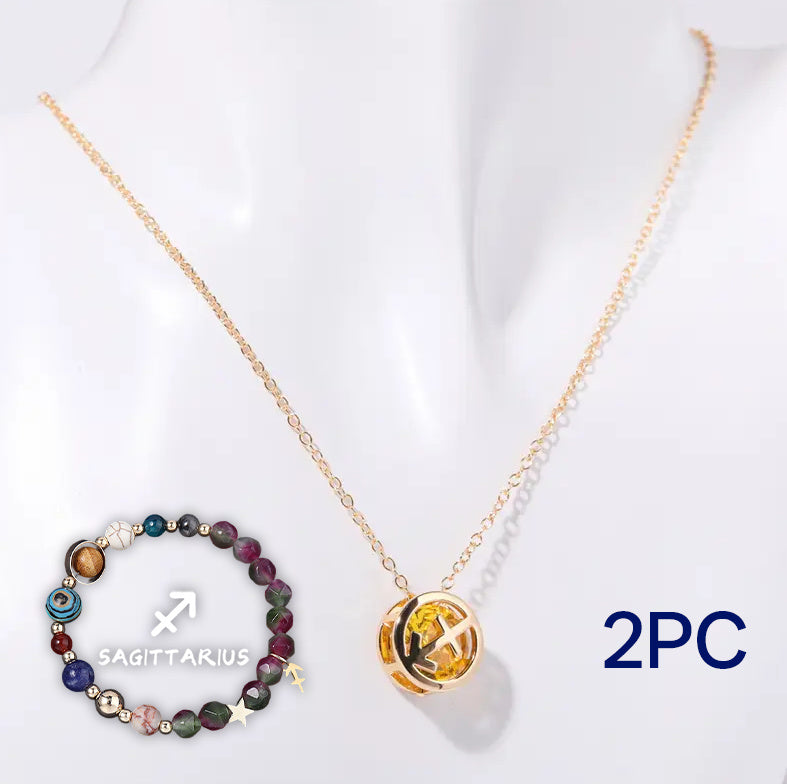 Natural Stone Beaded Necklace Set