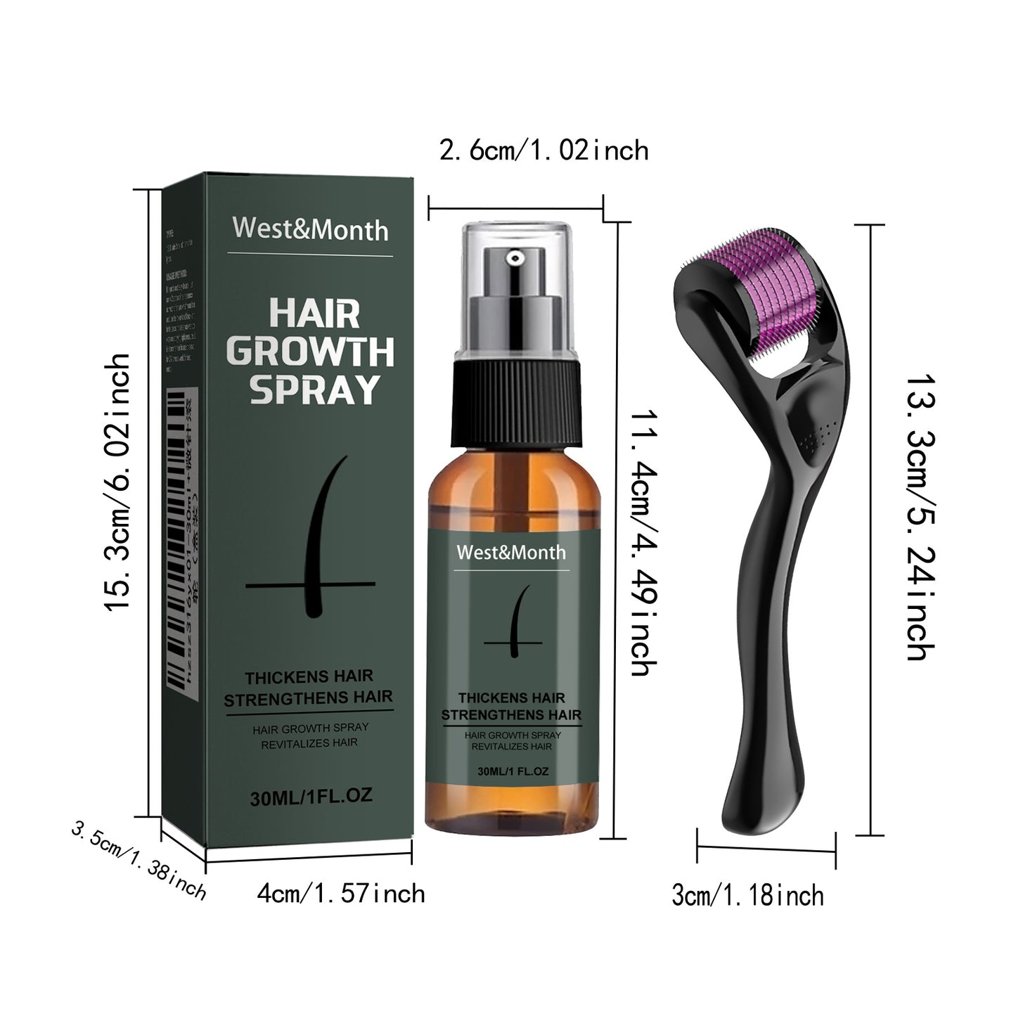Moustache Spray Set Moisturizing Spray Facial Hair Treatment Boosting Beard Growth Thickening Liquid